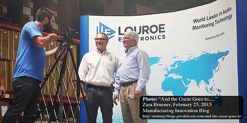 CEO of Louroue Electronics, Richard Brent (right), is recognized as a Hero in American Manufacturing.
