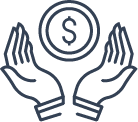 Money in Hands Icon