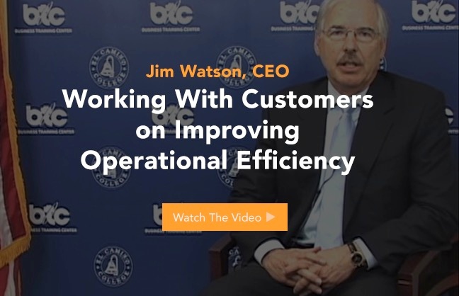 Jim Watson Working With Customers on Improving Opperational Efficiency